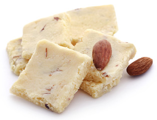 Tasty almond barfi