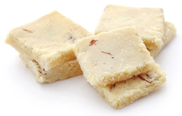 Tasty almond barfi