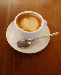 Latte art coffee