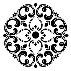 Vintage baroque ornament, corner. Retro pattern antique style acanthus. Decorative design element filigree calligraphy vector. - stock vector