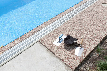 Coloured Concrete Around Pool