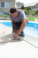 Coloured Concrete Around Pool