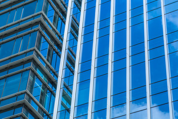 Obraz premium Close-Up of Modern Office Buildings in city of China.
