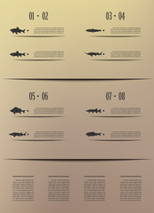 Leaflet cover infographics presentation abstract geometric background, layout in A4 set technology brochure flyer design statistics template vector shadow