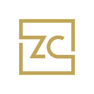 two letter logo line square ZA TO ZZ