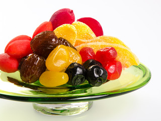 Dried fruits on background