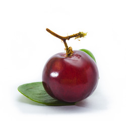red grape isolated on white