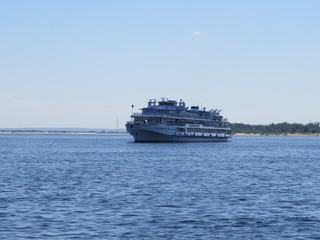 Fototapeta na wymiar Ship. Volga river. (The Vast Russia! Sergey, Bryansk.)