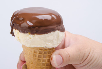 ice cream topped with toppings