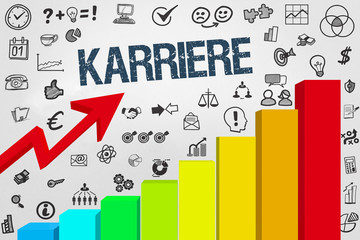 Karriere Diagramm mit Symbole