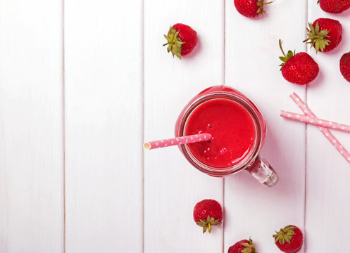 Delicious strawberry smoothie