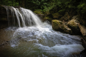 Fototapeta premium Colourful Forest Waterfall