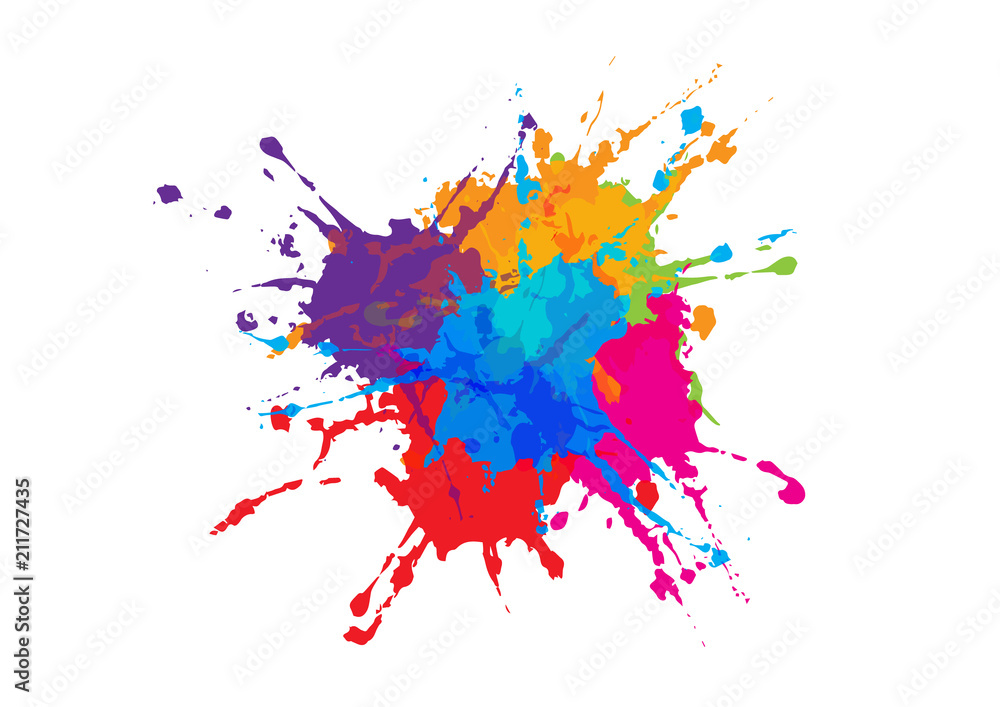 Poster abstract splatter color design background. illustration vector design