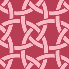 Red geometric print. Seamless pattern