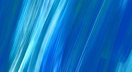 Blue Abstract acrylic painting for use as background, texture, design element. Modern art with brush stroke texture