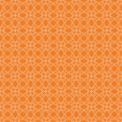 Orange geometric seamless pattern