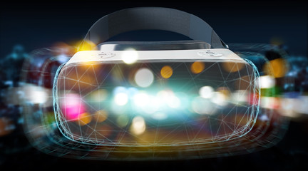 Obraz na płótnie Canvas Virtual reality glasses technology illustration 3D rendering