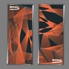 Abstract background with geometric pattern. Set of banner templates with abstract background. Eps10 Vector illustration