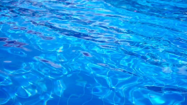 Blue surface water in the pool
