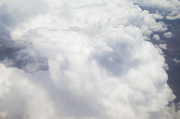 Aerial View - Clouds over Andes Mountains in Cusco, Peru