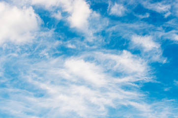 White clouds in blue sky