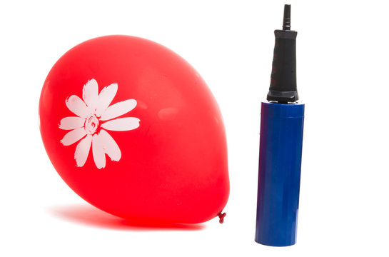 balloon with pump isolated