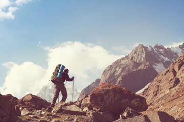 Fototapeta premium Hike in mountains