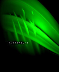 Neon glowing wave, magic energy and light motion background. Vector wallpaper template