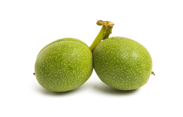 green walnut isolated