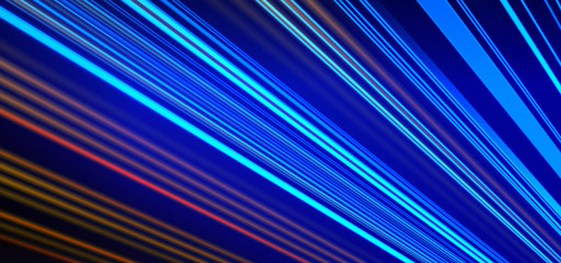 Futuristic lights. Cyberpunk background. Abstract lasers. Orange and Blue.