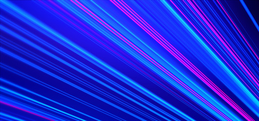 Neon Background. Abstract lines. Laser beams. Stylish wallpaper. Neon Lights. Pink and Blue. 