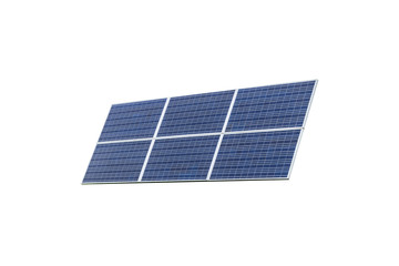 Blue Solar panel isolated on white background. Solar panels pattern for sustainable energy. Renewable solar energy. Alternative energy.