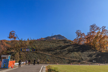 2016年秋の八ッ場ダムの展望台の風景