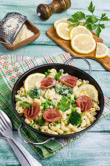 Traditional pasta with vegetables