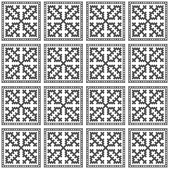Hmong pattern seamless texture background, gray vector draw