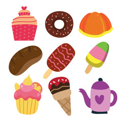 dessert vector collection design