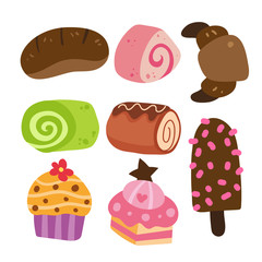 dessert vector collection design