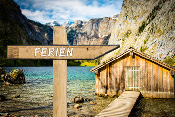 Obraz premium Schild 300 - Ferien