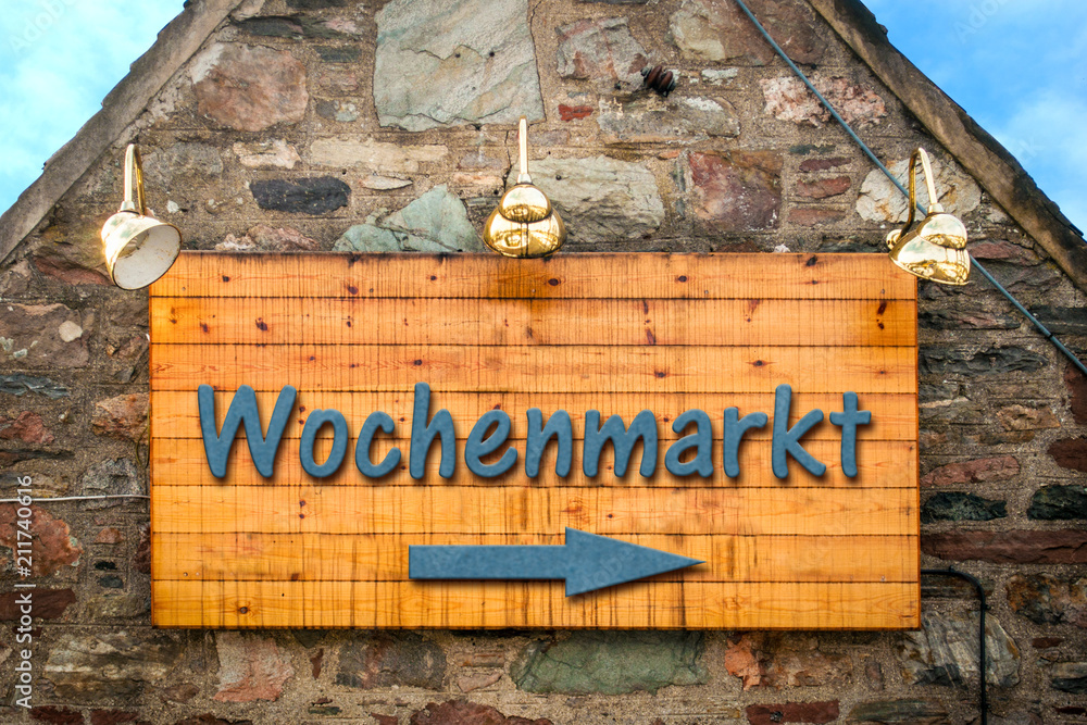 Poster Schild 303 - Wochenmarkt