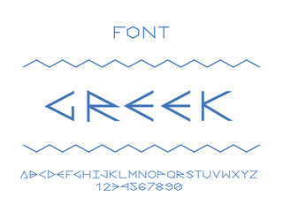 Greek font. Vector alphabet letters