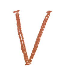 Single hand drawn letter isolated