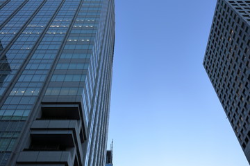 tokyo buildings and blue sky