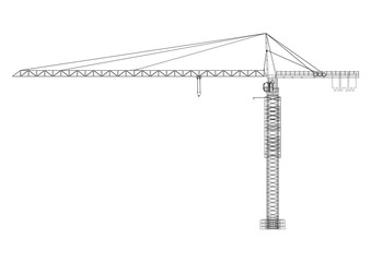 Crane Architect Blueprint - isolated