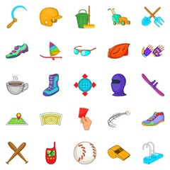 Policy violation icons set. Cartoon set of 25 policy violation icons for web isolated on white background