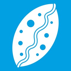 Baked pastry icon white isolated on blue background vector illustration