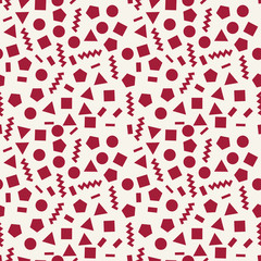 memphis style geometric seamless pattern