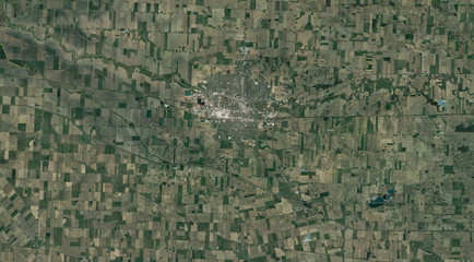 Farmland Agriculture City Aerial View - Detroit, USA