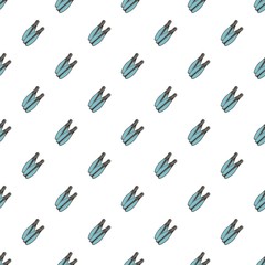 Blue flippers pattern seamless repeat in cartoon style vector illustration