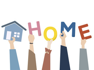 Illustration of real estate concept