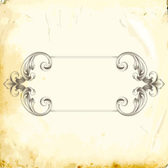 Vector baroque of vintage elements for design.